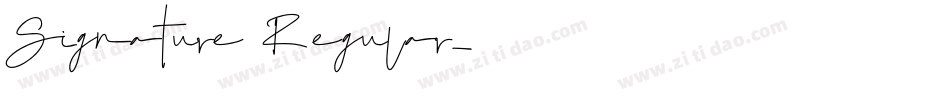 Signature Regular字体转换